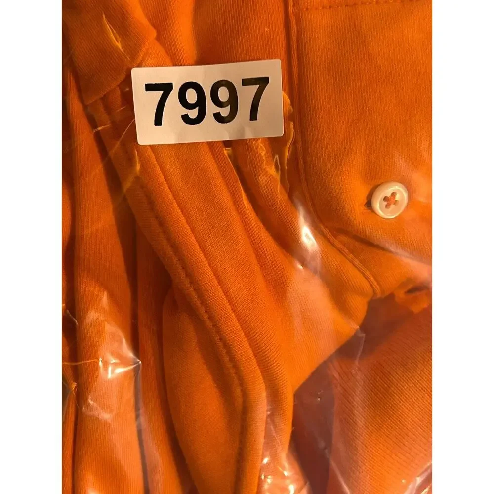 Vintage Polo Ralph Lauren Polo Shirt Mens Sz XL Orange Green Pony Cotton Preppy
